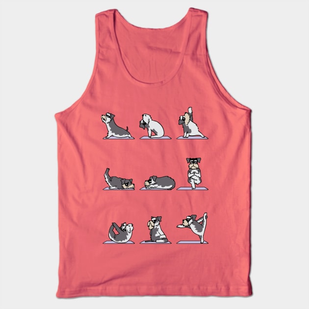 Miniature Schnauzer yoga Tank Top by huebucket